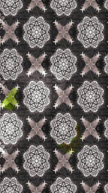 Tarafsız ve gri renklerde çiçekler. Renkli Bahar Teması eskiz kalıbı. Sevimli çiçek raster deseni. Düz Çiçek Elementleri Tasarımı.