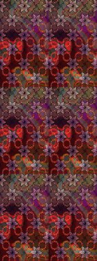 Çizim kalıbı. Organik motif arka planı. Ultraviyole kumaş deseni. Raster illüstrasyonu.