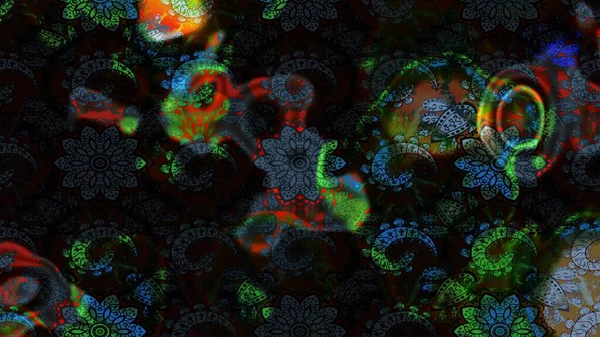 Hoş bir çiçek geçmişi var. Raster illüstrasyonu. Küçük bir çiçekte eskiz deseni. Güzel kumaş deseni.