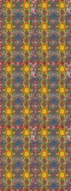 Çiçekli karalama şeklinde Raster çiçek deseni. Yumuşak, bahar çiçekli arka plan. Kahverengi ve bej renkli çiçekler.