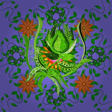 Moda baskısı. Çiçeğin suluboya çizimlerinin mükemmel deseni. Dekorasyon ve tasarım için güzel bir desen. Suluboya kusursuz desen. Eski.