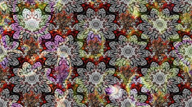 Raster düz çiçek çizim deseni. Hediye ambalaj kağıdı, tebrik kartları, posterler ve pankart tasarımı. Gri ve kahverengi renkte çiçekler.