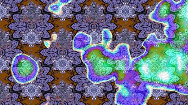 Modern çiçek arkaplanı. Halk tarzı. Moda baskıları için zarif bir şablon. Parlak renkli çiçekleri ve mor renkli yaprakları olan harika bir çiçek deseni..