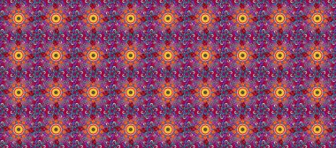 Soyut etnik raster kusursuz desen. Kabile sanatı boho baskısı, klasik çiçek arkaplanı. Arkaplan dokusu, duvar kağıdı, siyah ve mor renkli çiçek teması.