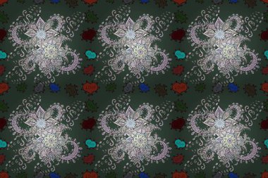 Tarafsız ve yeşil renklerde çiçekler. Küçük çiçekte sevimli çiçek deseni var..