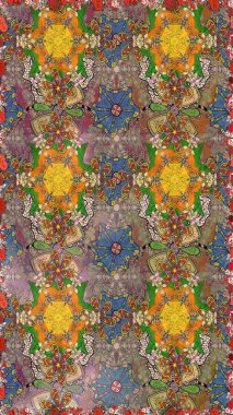 Çiçek kompozisyonu, el boyası, hassas şablon. Üst manzara, yumuşak stil. Kahverengi renkte manzaralı çiçek deseni. Sevgililer günü ve tebrik kartı konsepti için şık bir davet.