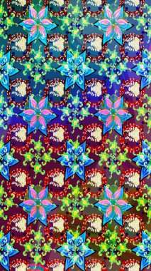 Eskiz arkaplan modeli. Çiçekler mavi ve yeşile. Suluboya, elle çizilmiş. Raster stoku.