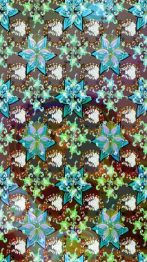 Raster illüstrasyonu. Tekstil veya kitap kapakları, imalat, duvar kağıtları, baskı, hediye paketi ve yapıştırma kitabı için çiçek eskizi geçmişi. Küçük ölçekli çiçeklerdeki basit sevimli desen.