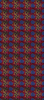 Çocuksu tasarım. Raster dikişsiz desen, elle çizilmiş karalama çiçekleri. Kırmızı ve mor arka planda. Tekstil, kumaş, ambalaj, hatıra defteri için güzel çiçek arkaplanı..