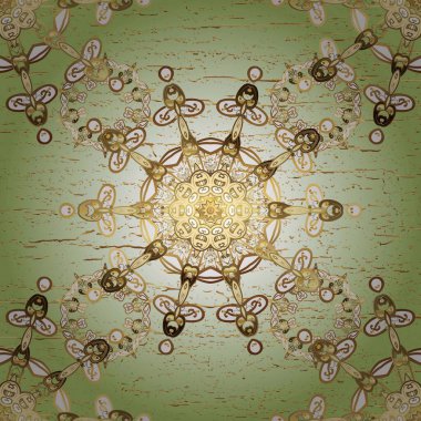 Kusursuz kıvırcık saçlar. Doğulu stil, altın elementlerle bej ve nötr renklerde altın desenli arabesk yapar. Raster altın desen.