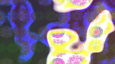 Küçük çaplı çiçeklerdeki basit şirin desenler. Tekstil veya kitap kapakları, imalat, duvar kağıtları, baskı, hediye paketi ve yapıştırma kitabı için çiçek eskizi geçmişi. Raster illüstrasyonu.