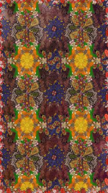 Klasik çiçek desenli. Raster 'ın taze dokusu. Yumuşak fayans. Yumuşak pamuk tasarımı. Paketleme, tekstil, duvar kağıdı için çiçek arkaplanı.