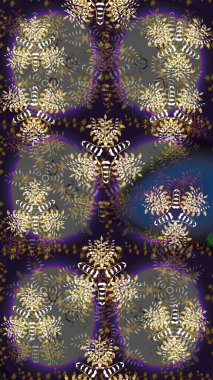 Güzel kumaş deseni. Renkli Bahar Teması eskiz kalıbı. Raster illüstrasyonundaki çiçek desenli çizim. Düz Çiçek Elementleri Tasarımı.