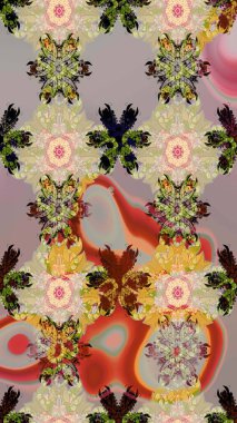 Karalama elementleri. Çizim çiçek deseni duvar kağıdı, web sitesi arka planı, ambalaj kağıdı, davetiye, broşür, afiş veya web sitesi için kullanılabilir. El çizimi Raster illüstrasyonu.