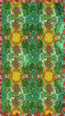 Düz Çiçek Elementleri Tasarımı. Eskiz klasiği. Raster Şirin kumaş deseni. Renkli Bahar Teması çizim şablonu.