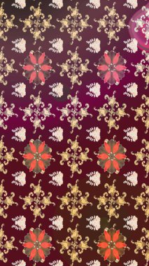 Vadinin çiçekleri kahverengi renklerde. Raster çiçek desenleri çiziyor..