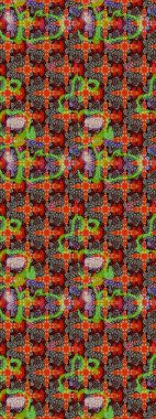 El çizimi Raster çizimi. Çizim çiçek deseni duvar kağıdı, web sitesi arka planı, ambalaj kağıdı, davetiye, broşür, afiş veya web sitesi için kullanılabilir. Parlak elementlerin.