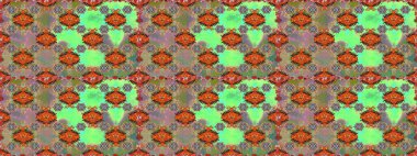 Küçük çiçekte güzel bir desen. Moda baskıları için zarif bir şablon. Yeşil ve kahverengi çiçekli bahar çiçekleri. Küçük renkli çiçekler. Motley illüstrasyonu.