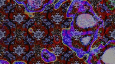 Chichi 'nin kumaş kalıbını çiz. Düz Çiçek Elementleri Tasarımı. Raster illüstrasyonu. Renkli Bahar Teması eskiz kalıbı. Çiçek deseni.