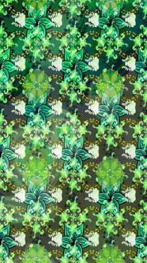 Raster - stok. Eskiz arkaplan modeli. Suluboya, elle çizilmiş. Vadinin yeşil renkli çiçekleri.