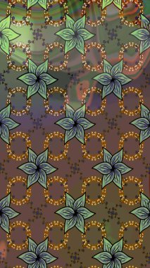 Ultraviyole kumaş deseni. Çizim kalıbı. Raster illüstrasyonu. Organik motif arkaplanı.