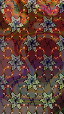 Çiçek arkaplanlı soyut zarafet eskiz deseni. Raster Güzel kumaş deseni.