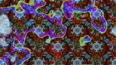 Güzel kumaş deseni. Düz Çiçek Elementleri Tasarımı. Renkli Yaz Temalı eskiz kalıbı. Raster illüstrasyonunda çiçek deseni çizimi.