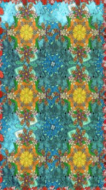 Mavi renkli çiçekler. Çiçekli karalama şeklinde Raster çiçek deseni. Yumuşak, bahar çiçekli arka plan.