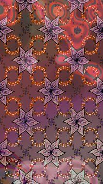 Millefleur 'lar. Küçük kahverengi çiçekli oldukça eski bir besin torbası deseni. Tekstil, kumaş, kapaklar, duvar kağıtları, baskı, paket, koleksiyon defteri, örgü, dekupaj için çiçek arkaplanı..