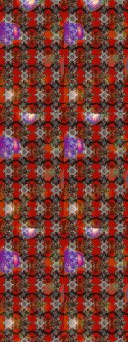 Kahverengi ve kırmızı renkte çiçekler. Elle boyanmış suluboya resim çizimi çiçekler ve bitkiler.