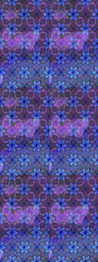 Flowers on blue and violet colors. Raster illustration. Seamless flower pattern can be used for wallpaper.