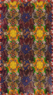 Yumuşak pamuk tasarımı. Klasik çiçek desenli. Raster 'ın taze dokusu. Yumuşak fayans. Paketleme, tekstil, duvar kağıdı için çiçek arkaplanı.