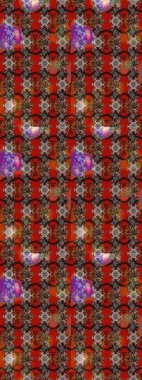 Kahverengi ve kırmızı renkte çiçekler. Elle boyanmış suluboya resim çizimi çiçekler ve bitkiler.