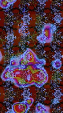 Çiçek kompozisyonu, el boyası, hassas şablon. Üst manzara, yumuşak stil. Kahverengi ve kırmızı renkte manzaralı çiçek deseni. Sevgililer günü ve tebrik kartı konsepti için şık bir davet.