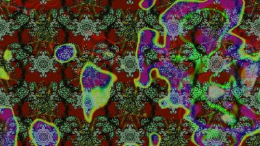 Düz Çiçek Elementleri Tasarımı. Renkli Yaz Temalı eskiz kalıbı. Yeşil ve gri renkli çiçekler. Raster illüstrasyonunda çiçek deseni çizimi.