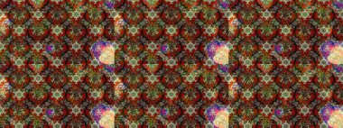 Çiçek kolajı. - Kahverengi, kırmızı ve gri çiçekler. Çiçek kompozisyonu. Çiçek arkaplan. Raster deseni. Doğa. Küçük çiçekte güzel desen var..