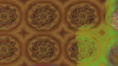 Renkli unsurlarla hareketli arka plan görüntüleri. Çiçekler. Eski model. Bayrak tarzı. Video kaydı. Şablon. Döngü. Kusursuz..