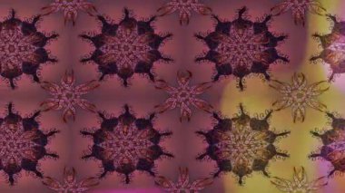 Renkli unsurlarla hareketli arka plan görüntüleri. Çiçekler. Eski model. Bayrak tarzı. Video kaydı. Şablon. Döngü. Kusursuz..