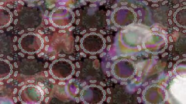 Renkli unsurlarla hareketli arka plan görüntüleri. Çiçekler. Eski model. Bayrak tarzı. Video kaydı. Şablon. Döngü. Kusursuz..