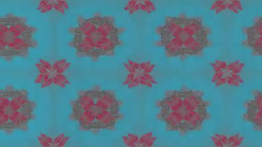 Renkli unsurlarla hareketli arka plan görüntüleri. Çiçekler. Eski model. Bayrak tarzı. Video kaydı. Şablon. Döngü. Kusursuz..