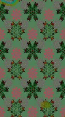 Yazdır. Düz Çiçek Elementleri Tasarımı. Güzel kumaş deseni. Raster çiçekli arka plan. Renkli Yaz Temalı eskiz kalıbı. Güzel çizim şekli..