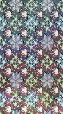 Klasik çiçek desenli. Paketleme, tekstil, duvar kâğıdı için çiçek eskizi. Raster 'ın taze dokusu. Yumuşak fayans. Yumuşak pamuk tasarımı.