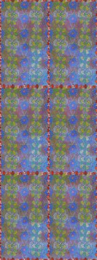 Raster illüstrasyonu. Çiçekler, dallar, bitkiler ve çiçekler. El çizimi. Güzel kumaş deseni.