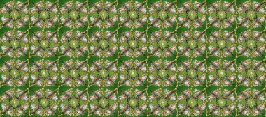 Kusursuz klasik raster altın desenli. Raster illüstrasyonu. Geleneksel oryantasyon süsü. Klasik klasik klasik arka plan. Altın elementlerle yeşil, gri ve kahverengi renklerde pürüzsüz desen.