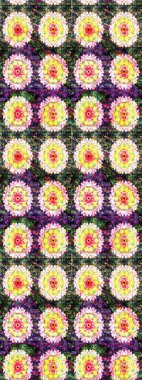 Küçük renkli çiçekler. Moda baskıları için zarif bir şablon. Küçük çiçekte güzel bir desen. Çiçekli bahar çiçekleri. Robot resim. Motley illüstrasyonu.