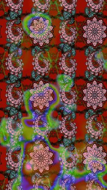 Doğa. Küçük çiçekte güzel bir desen var. Çiçek kompozisyonu. Çiçek kolajı. - Kahverengi ve yeşil çiçekler. Çiçek arkaplan. Raster deseni.