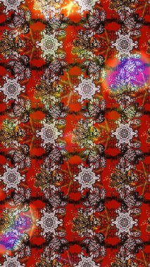 Tekstil, kumaş, kapaklar, duvar kağıtları, baskı, naylon, koleksiyon defteri, örgü, dekupaj için güzel bir eskiz. Küçük kahverengi ve kırmızı çiçekli oldukça eski bir besin torbası deseni. Millefleurlar.