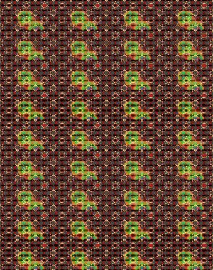 Flowers of the valley on black and red colors. Raster sketch floral pattern.