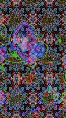 Davetiye ve kartpostal tasarımı için dekoratif çiçek unsurları. Yapraklı çizim şekli. Şirin, zarif çiçekler Raster illüstrasyonu. Poster ya da kapak için arka plan. Tekstil için figür.