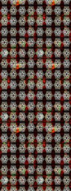 Siyah ve kahverengi renkte çiçekler. Çizim çiçek deseni duvar kâğıdı olarak kullanılabilir. Raster illüstrasyonu.